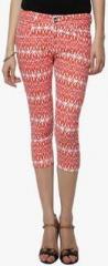 Yepme Red Printed Capri women