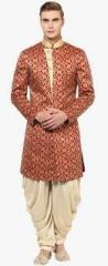 Yepme Red Printed Sherwani men