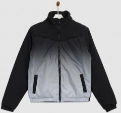 Yk Black Colourblocked Padded Jacket boys