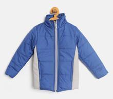 Yk Blue Colourblocked Padded Jacket girls