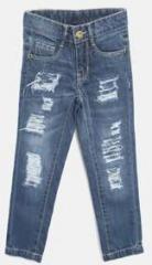 Yk Blue Mid Rise Fit Jeans boys