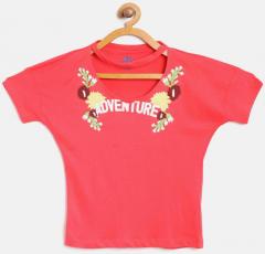 Yk Coral Solid Regular Top girls