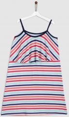 Yk Multicoloured Striped A Line Dress girls