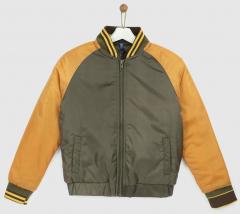 Yk Mustard Colourblocked Windcheater Puffer Jacket girls