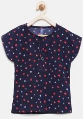 Yk Navy Blue Casual Top girls