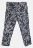 Yk Navy Blue Regular Fit Trouser girls