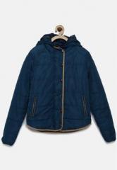 Yk Navy Blue Winter Jacket girls