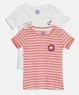 Yk Pack Of 2 Multi Striped Round Neck T Shirts girls