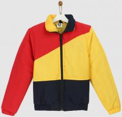 Yk Red Colourblocked Windcheater Puffer Jacket boys