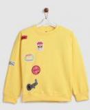 Yk Yellow Applique Detail Sweatshirt girls