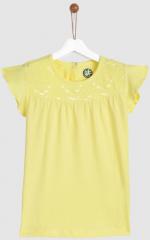 Yk Yellow Solid Top girls