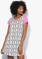 Zivame White Printed Sleepdress women