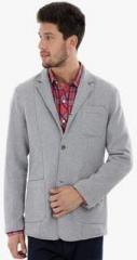 Zobello Grey Solid Blazer men