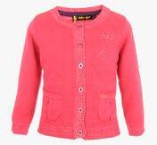 Yellow Apple Fuchsia Cardigan Girls