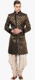 Yepme Black Printed Sherwani Men