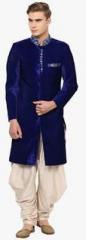 Yepme Blue Printed Sherwani men