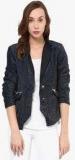 Yepme Charcoal Grey Solid Summer Jacket women