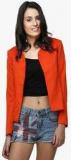 Yepme Orange Solid Blazer Women