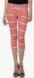 Yepme Red Printed Capri Women