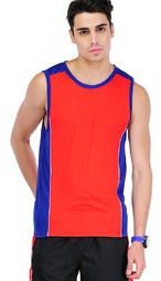 Yepme Red Round Neck Vests Men