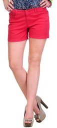 Yepme Red Solid Shorts Women