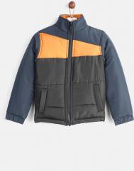 Yk Black Colourblocked Jacket boys