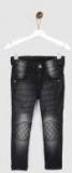 Yk Black Regular Fit Mid Rise Clean Look Stretchable Jeans Boys