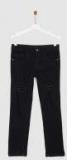 Yk Black Regular Fit Mid Rise Mildly Distressed Stretchable Jeans Girls