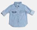 Yk Blue Regular Fit Faded Denim Casual Shirt Boys