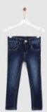 Yk Blue Regular Fit Mid Rise Clean Look Jeans Girls