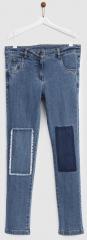 Yk Blue Regular Fit Mid Rise Clean Look Medium Wash Jeans girls