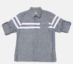 Yk Blue Regular Fit Striped Chambray Casual Shirt Boys