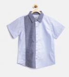 Yk Blue Solid Casual Shirt Boys