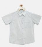 Yk Cream Coloured Regular Fit Printed Casual Shirt Boys