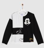 Yk Disney Black & White Printed Sweatshirt Girls