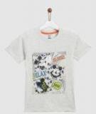 Yk Disney Grey Printed Round Neck T Shirt Boys