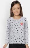 Yk Disney Grey Printed Round Neck T Shirt Girls