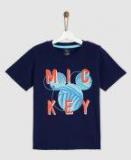 Yk Disney Navy Blue Printed Round Neck T Shirt Boys