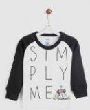 Yk Disney Off White Printed Sweatshirt Girls