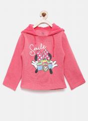 Yk Disney Pink Printed Hoodie girls