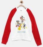 Yk Disney White Printed Sweatshirt Boys