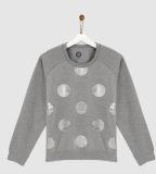 Yk Grey Printed Sweatshirt Girls