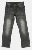 Yk Grey Slim Fit Mid Rise Clean Look Jeans Boys