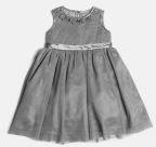 Yk Grey Solid Shift Dress Girls