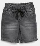 Yk Grey Washed Shorts Boys