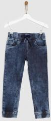 Yk Navy Blue Clean Look Jogger Jeans boys