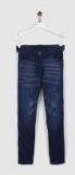 Yk Navy Blue Regular Fit Mid Rise Clean Look Jeans Girls