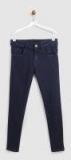 Yk Navy Blue Regular Fit Mid Rise Clean Look Stretchable Jeans Boys