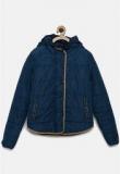 Yk Navy Blue Winter Jacket Girls