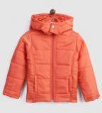 Yk Orange Solid Jacket Girls